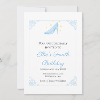 Invitation d'anniversaire de la princesse Cendrill