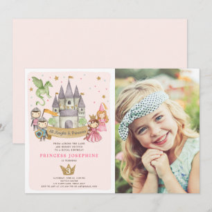 Invitation d'anniversaire de la princesse et des c