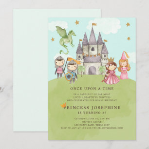 Invitation d'anniversaire de la princesse et des c