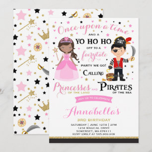 Invitation D'Anniversaire De La Princesse Et Du Pi