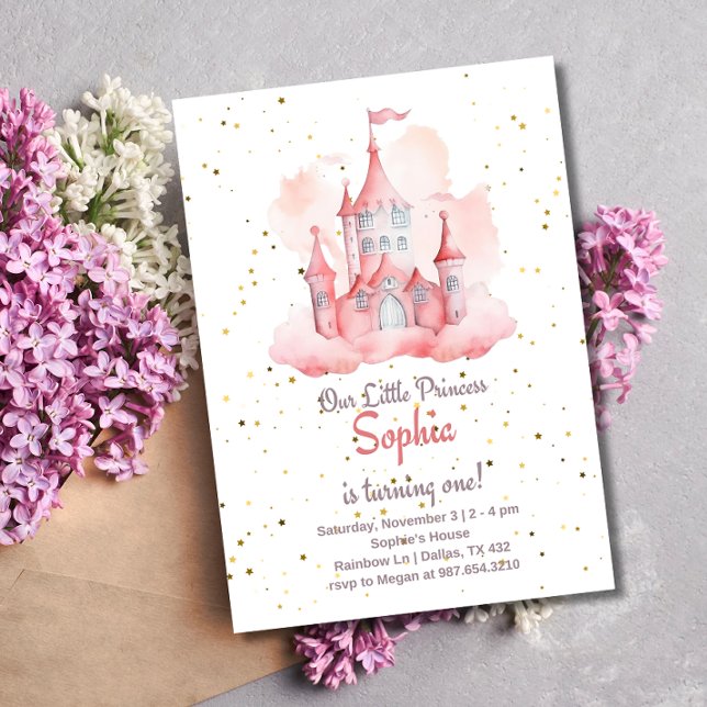 Invitation d'anniversaire de la princesse magique, (Créateur téléchargé)