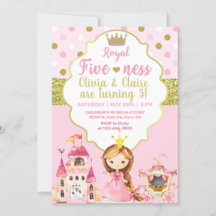 Invitation d'anniversaire de la princesse royale f