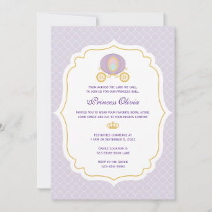Invitation d'anniversaire de la Princesse Violette