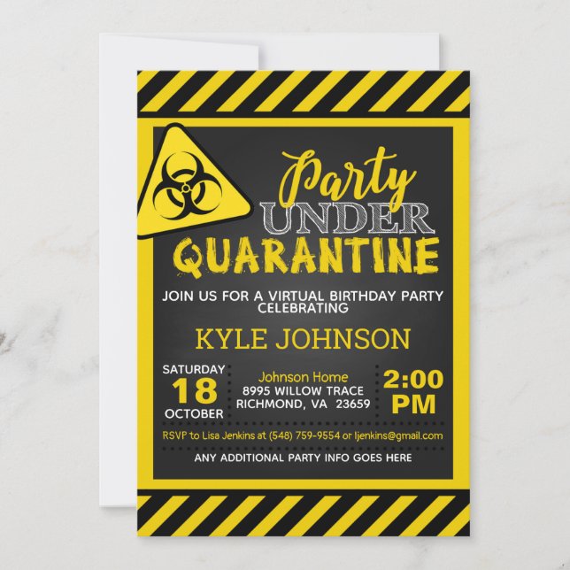 Invitation d'anniversaire de la quarantaine (Devant)