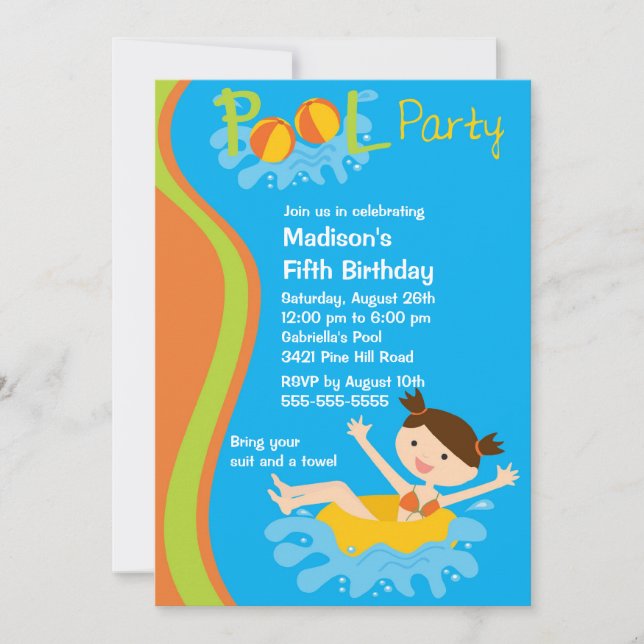 Invitation d'anniversaire de la réception au bord (Devant)