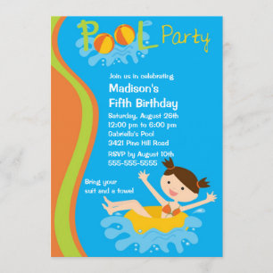 Invitation d'anniversaire de la réception au bord