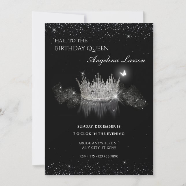 Invitation d'anniversaire de la Reine de Cristal C (Devant)