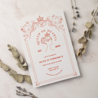 Invitation d'anniversaire de la Reine des Coeurs