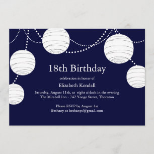 Invitation d'anniversaire de lanterne de partie