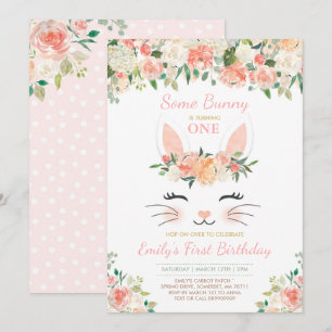 Invitation d'anniversaire de lapin un certain
