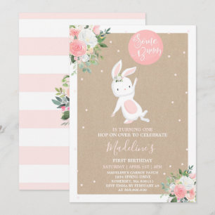Invitation d'anniversaire de lapin un certain