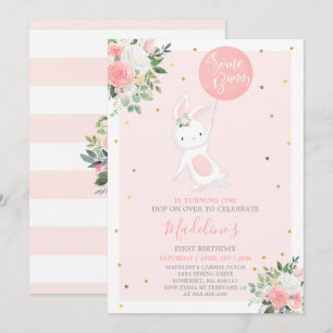 Invitation d'anniversaire de lapin un certain