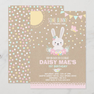 Invitation d'anniversaire de lapin un certain