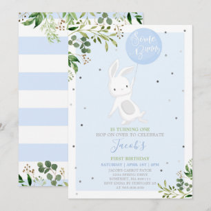 Invitation d'anniversaire de lapin un certain