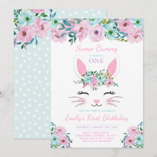 Invitation d'anniversaire de lapin un certain