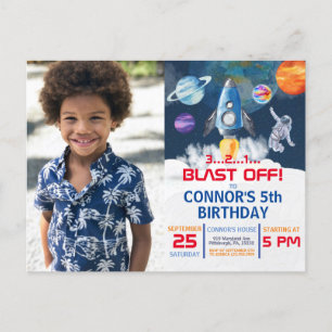 Invitation d'anniversaire de l'astronaute de la Pa