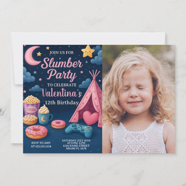 Invitation d'anniversaire de l'aube magique (Devant)