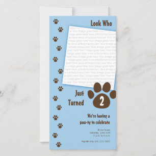 Invitation d'anniversaire de l'Empreinte de patte 