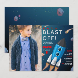 Invitation d'anniversaire de l'espace extra-atmosp