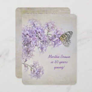 Invitation d'anniversaire de Lilac