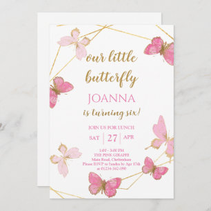 Invitation d'anniversaire de Little Butterfly