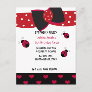Invitation d'anniversaire de Little Ladybug
