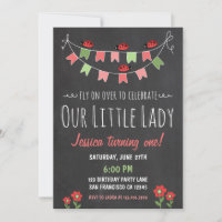 Invitation d'anniversaire de Little Ladybug