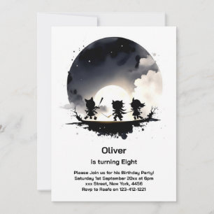 Invitation d'anniversaire de Little Ninjas