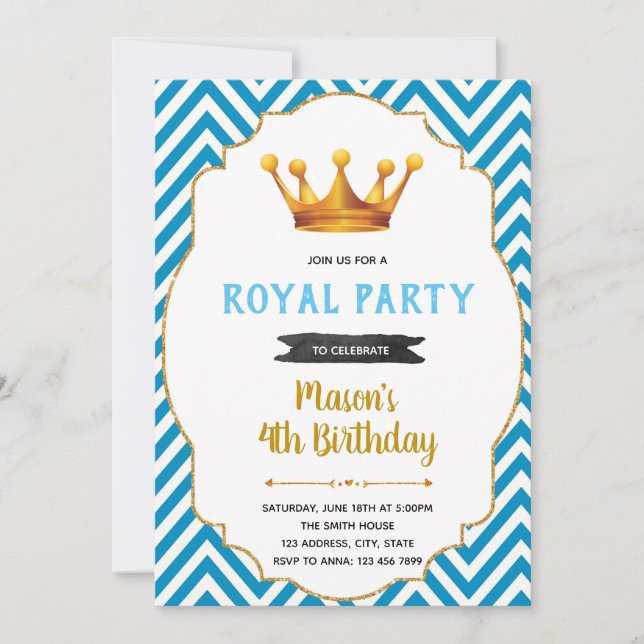 Invitation d'anniversaire de Little Prince (Devant)