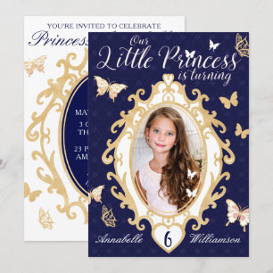 Invitation d'anniversaire de Little Princess Navy 