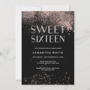Invitation d'anniversaire de l'Sweet sixteen de pa