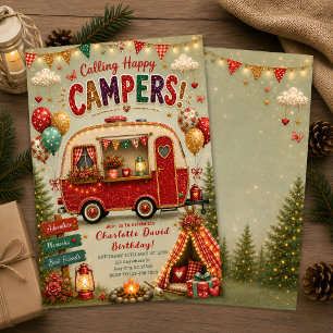 Invitation d'anniversaire de luxe Glamping