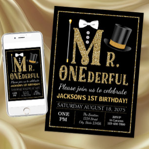 Invitation d'anniversaire de M. ONEderful