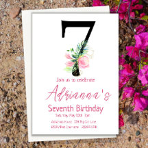 Invitation d'anniversaire de Magnolia, 7e annivers