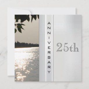 Invitation d'anniversaire de mariage d'argent