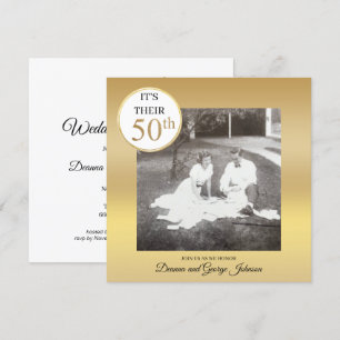 Invitation d'anniversaire de mariage de 50 ans ave