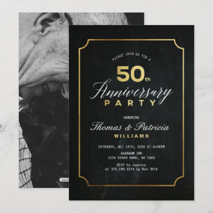 Invitation d'anniversaire de mariage de 50 ans Typ
