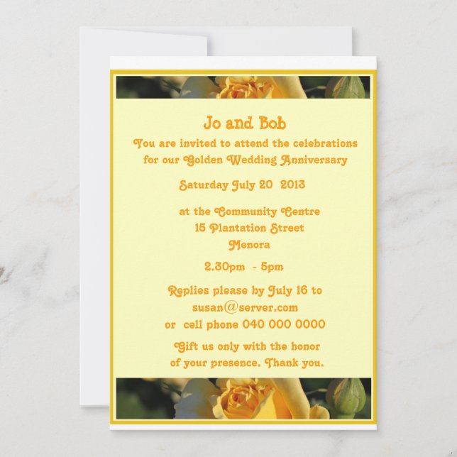 Invitation d'anniversaire de mariage de diamant (Devant)