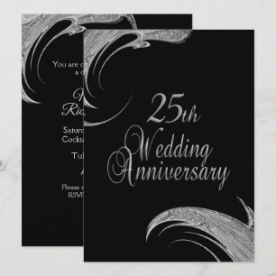 Invitation d'anniversaire de mariage élégante en a