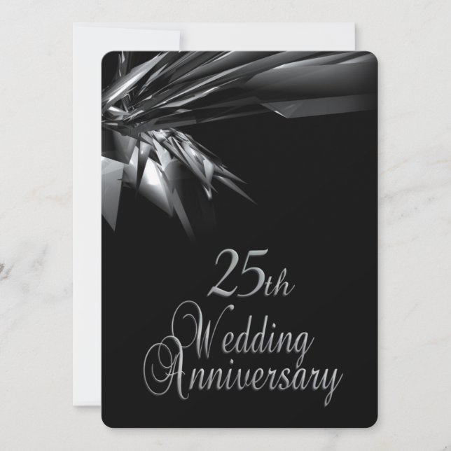 Invitation d'anniversaire de mariage élégante pour (Devant)