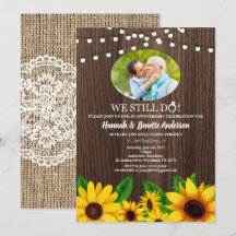 Invitation d'anniversaire de mariage photo Tournes