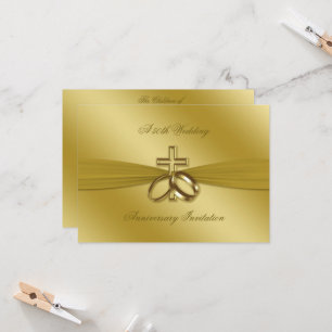 Invitation d'anniversaire de mariage religieux 50