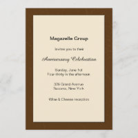 Invitation d'anniversaire de mérite d'affaires