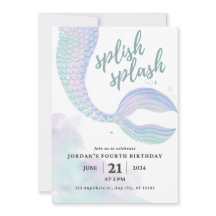 Invitation d'anniversaire de Mermaid