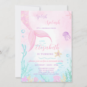 Invitation d'anniversaire de Mermaid Tale