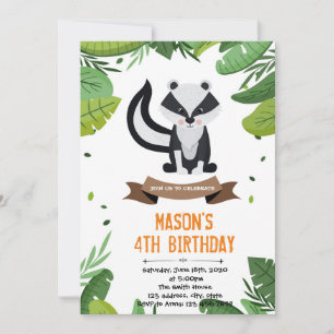 Invitation d'anniversaire de mouffette