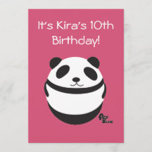 Invitation d'anniversaire de Panda