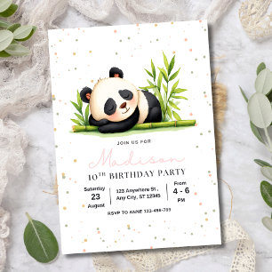 Invitation d'anniversaire de panda, Anniversaire d
