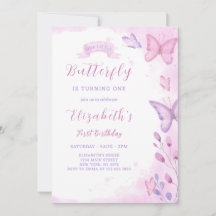 Invitation d'anniversaire de papillon
