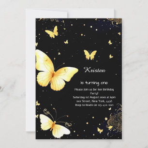 Invitation d'anniversaire de papillon
